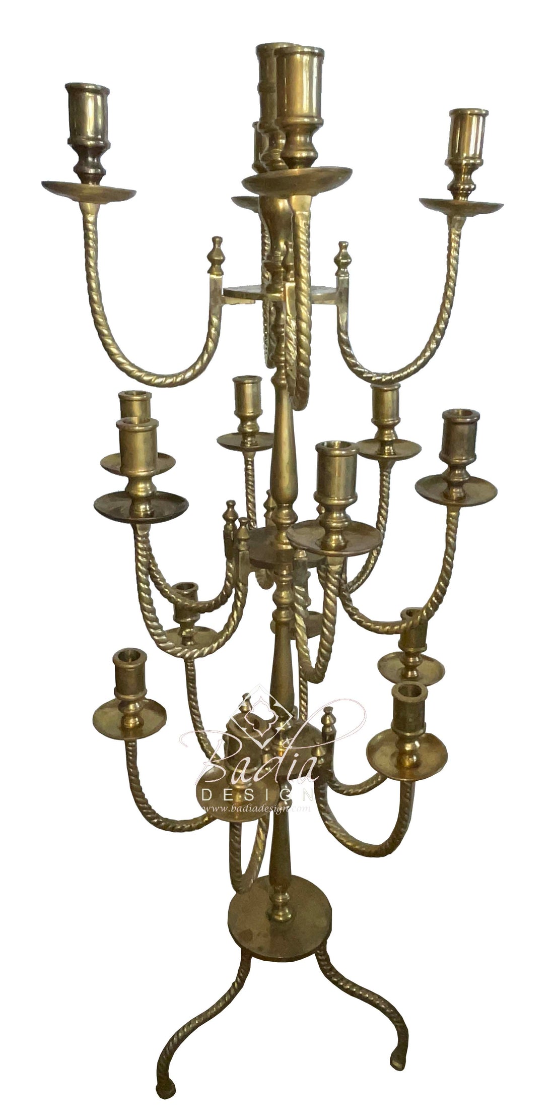 Large Moroccan Decorative Solid Brass Candle Holder