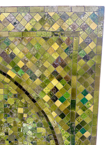 Large Green Mosaic Tile Water Fountain