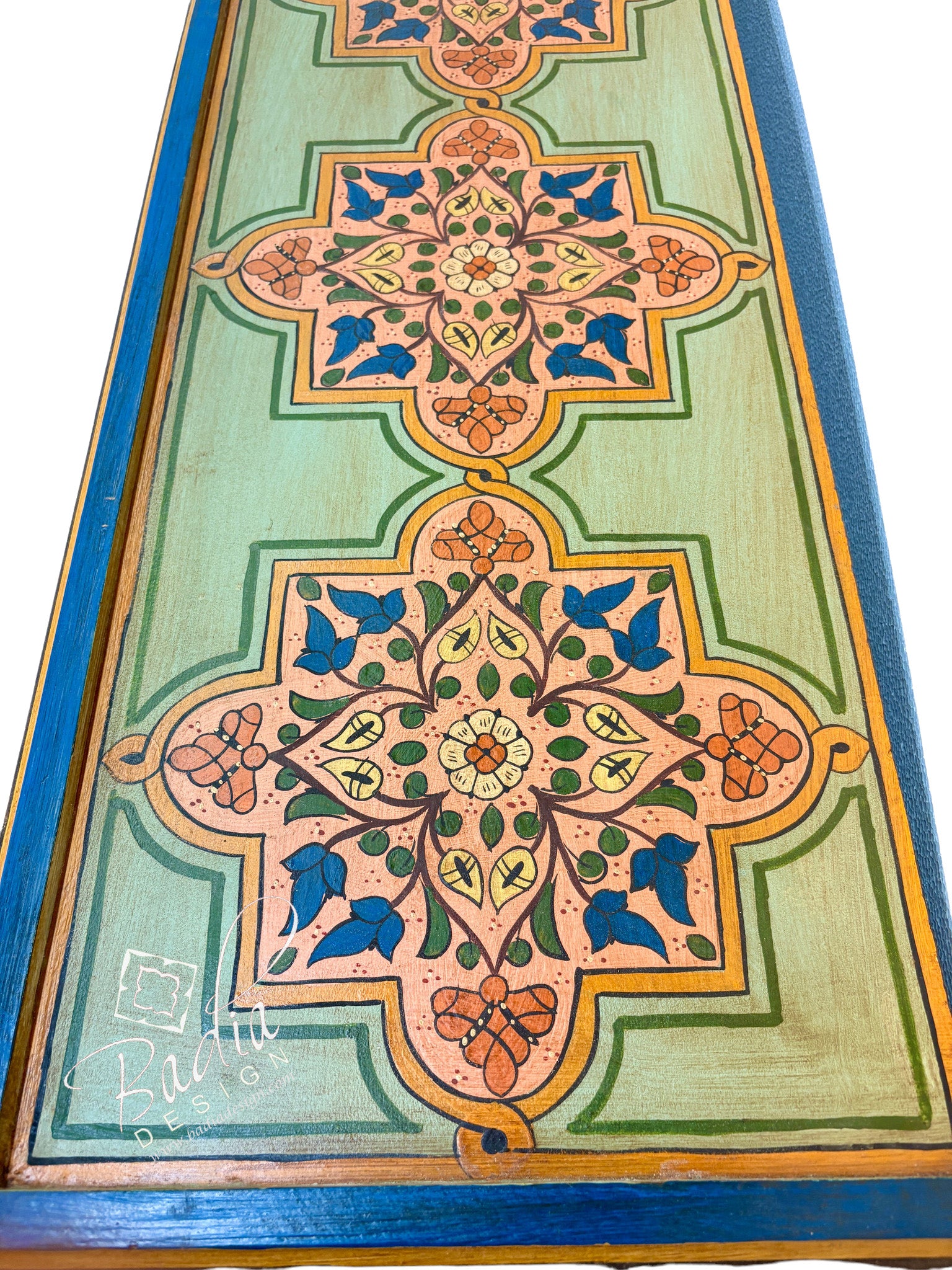 Large Hand-Painted Floral Storage Cabinet