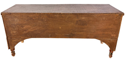 Large Hand-Painted Moroccan Wooden Trunk