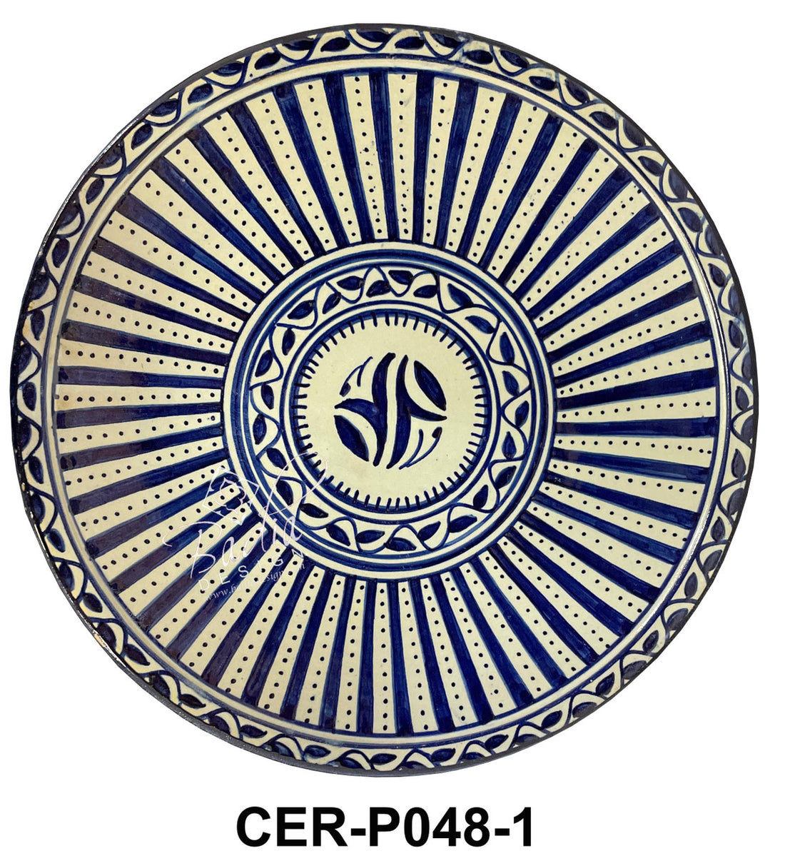 Hand Painted Multi-Color Ceramic Plate