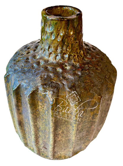 Large Sculptural Tamegroute-Style Ceramic Vase