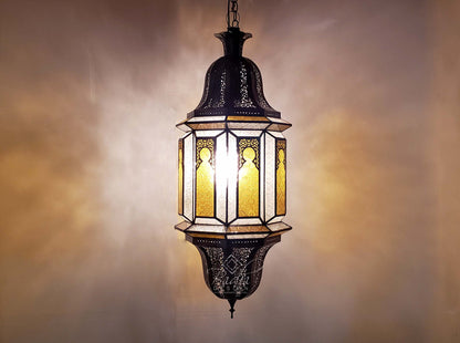 Large Multi-Color Glass Lanterns