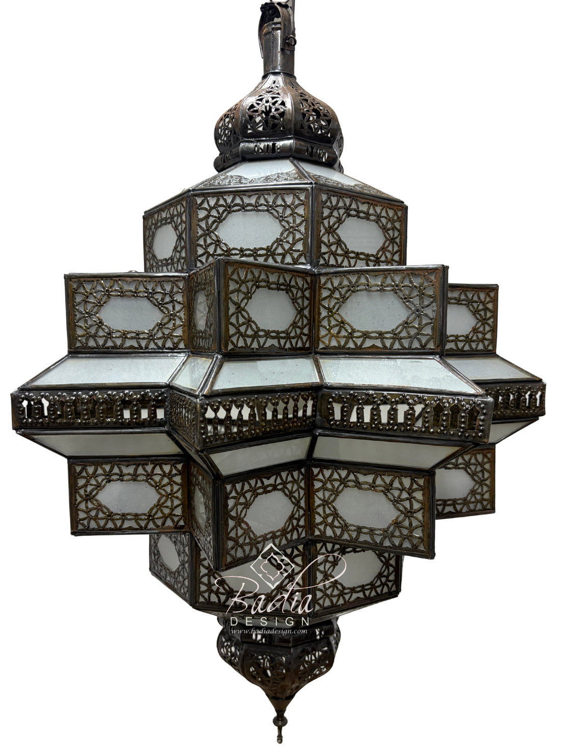 Large Lantern with White Glass