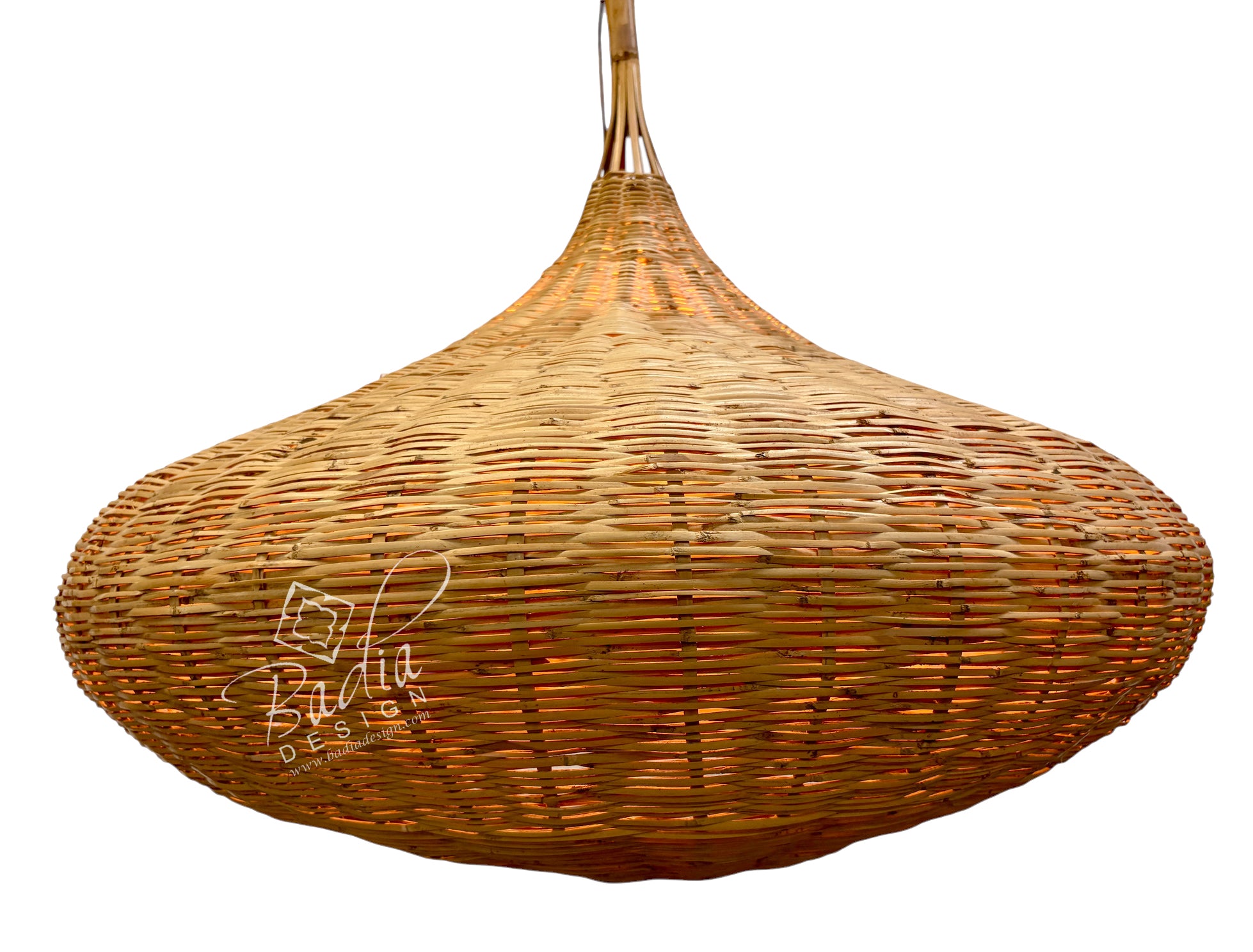 Large Moroccan Raffia Hanging Lantern