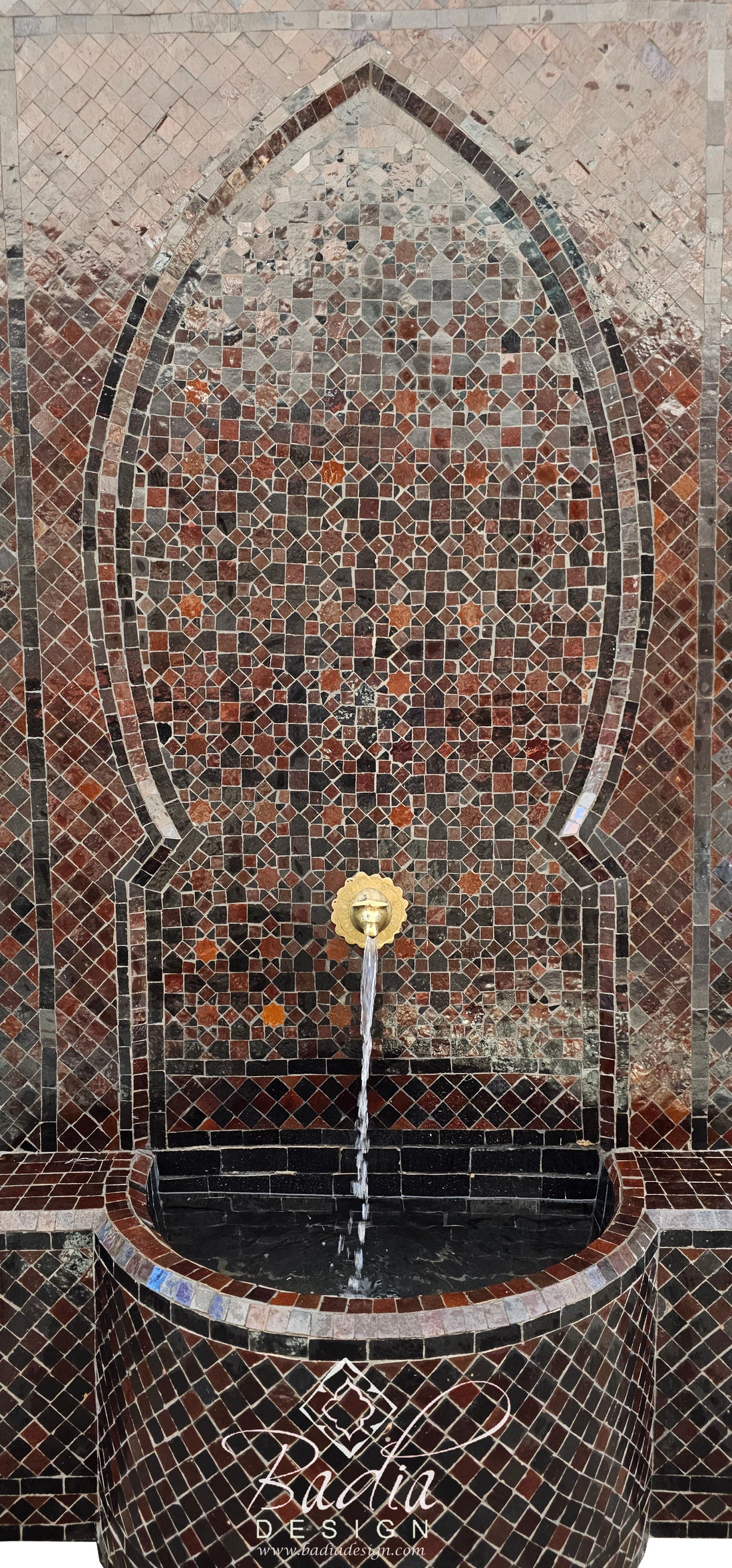 Large Reddish Brown Water Fountain