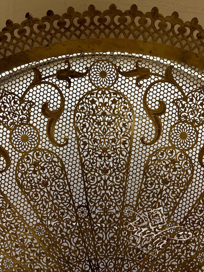 Large Intricately Designed Brass Wall Sconce