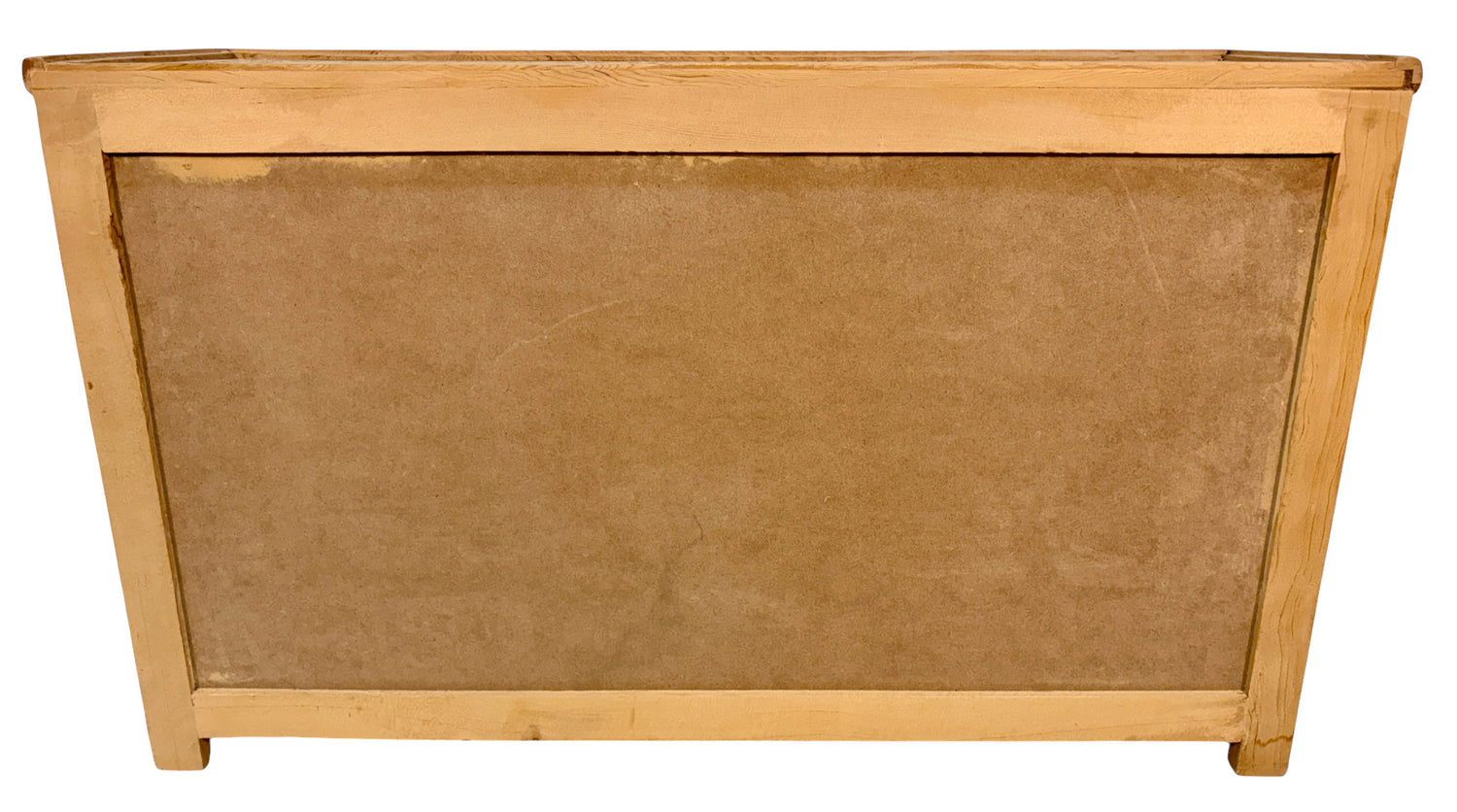 Large Unstained Carved Wood Cabinet