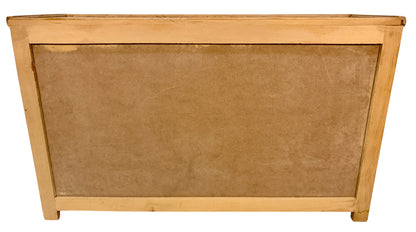 Large Unstained Carved Wood Cabinet