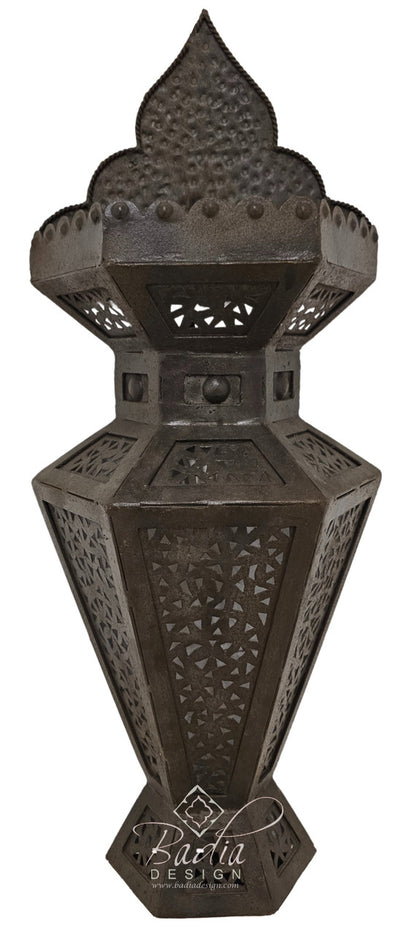 Large Vintage Rustic Iron Wall Sconce