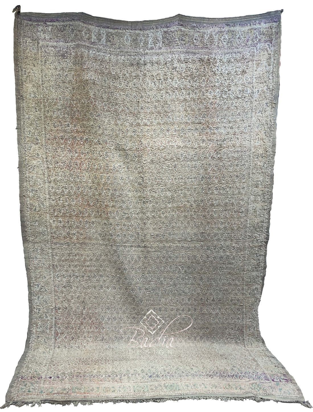 Large Vintage Beige Moroccan Rug