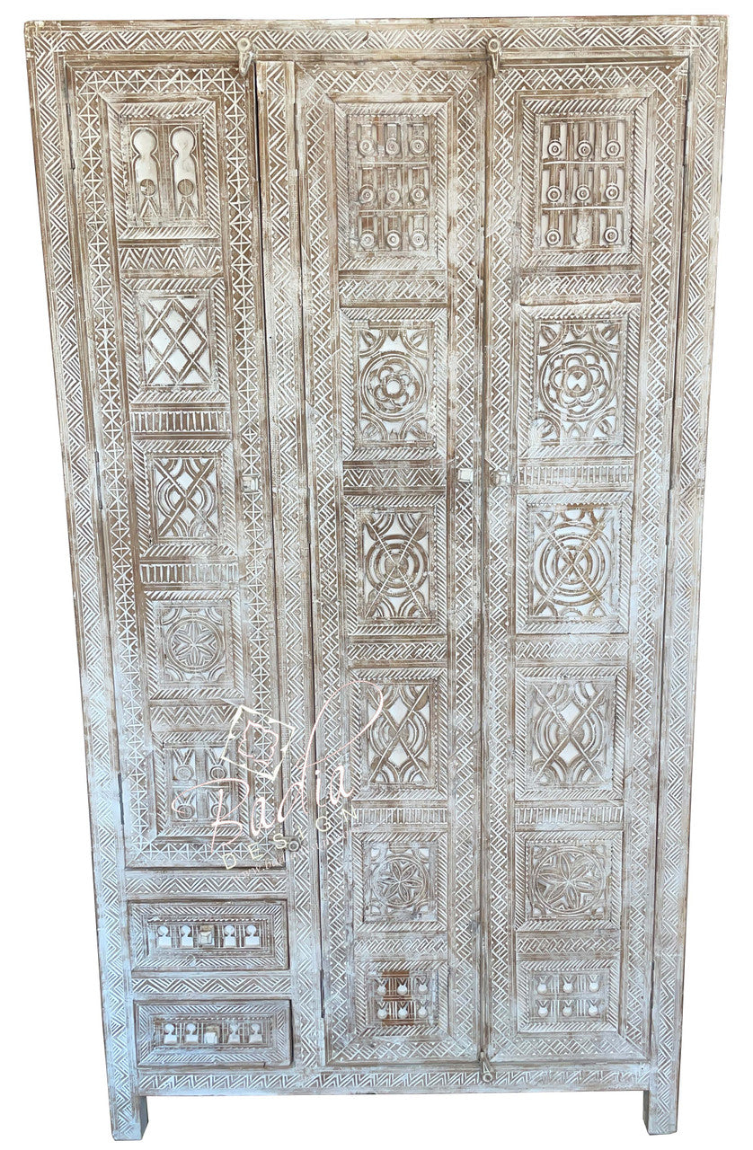 Large Upright Vintage Wooden Cabinet
