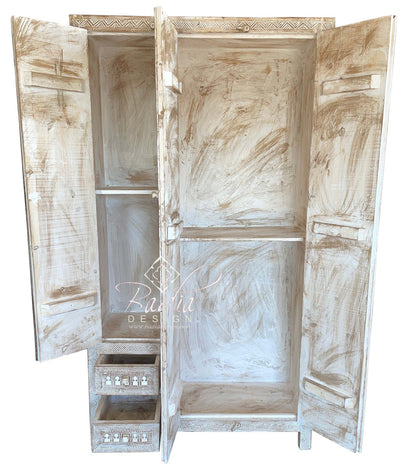 Large Upright Vintage Wooden Cabinet