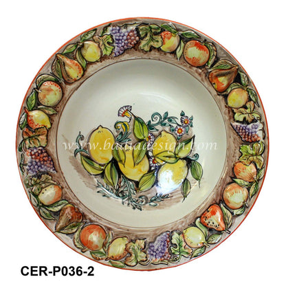 Large Hand Painted Ceramic Bowl
