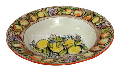 Large Hand Painted Ceramic Bowl