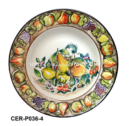 Large Hand Painted Ceramic Bowl