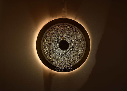 Intricately Designed Brass Wall Sconce