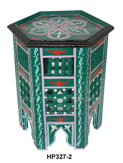 Multi Color Hand Painted Side Table
