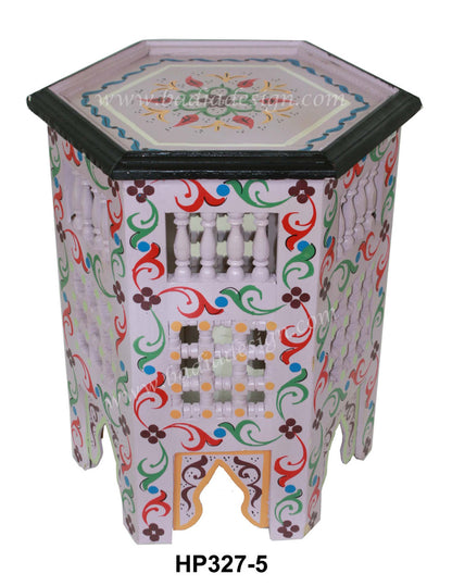 Multi Color Hand Painted Side Table