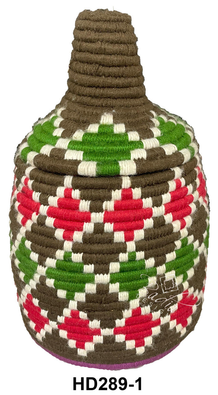 Vivid Color Handwoven Moroccan Berber Baskets