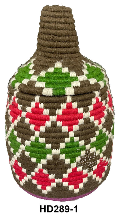 Vivid Color Handwoven Moroccan Berber Baskets