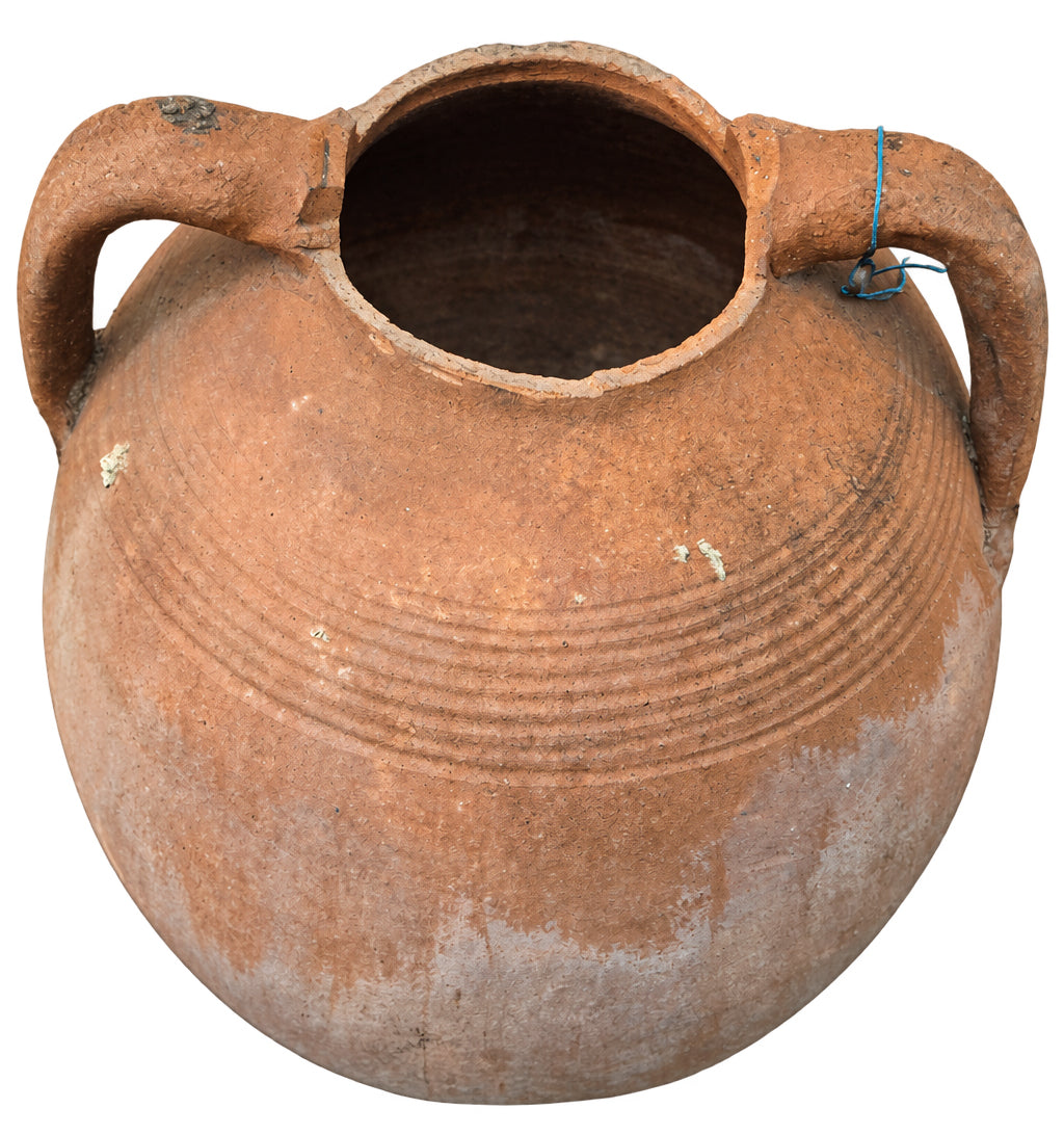 Moroccan Aged Terracotta Planter with Side Handles