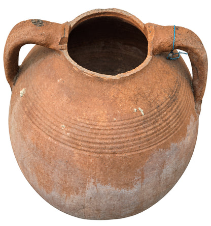 Moroccan Aged Terracotta Planter with Side Handles