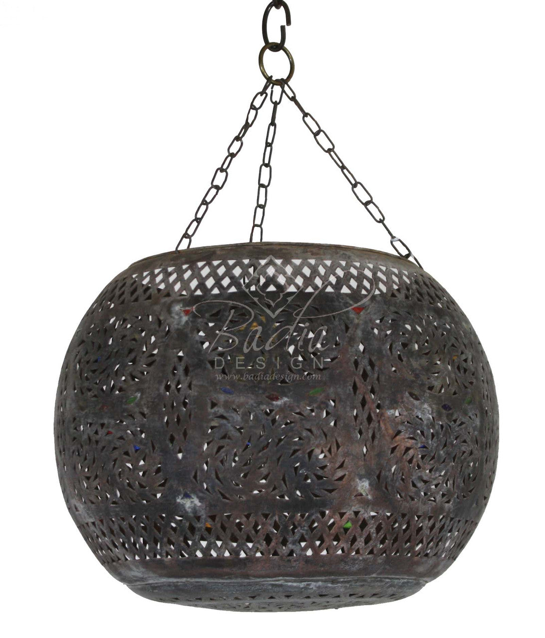 Moroccan Antique Brass Hanging Lantern