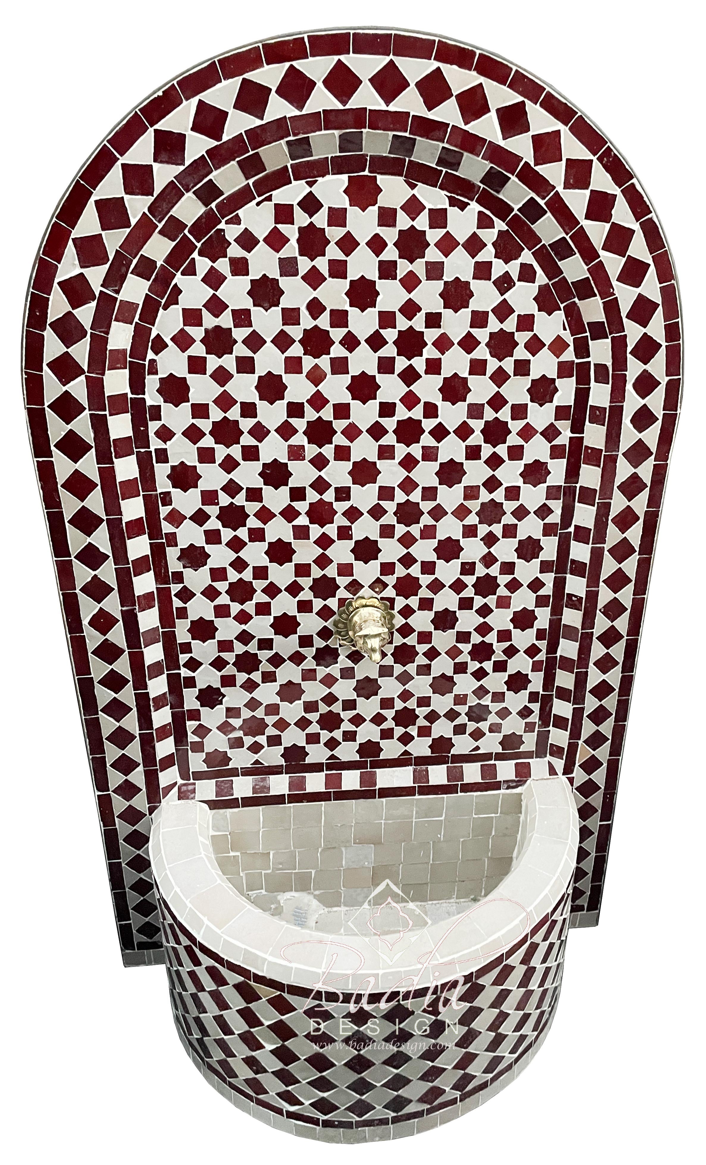 Moroccan Arch Top Multi-Color Tile Water Fountains