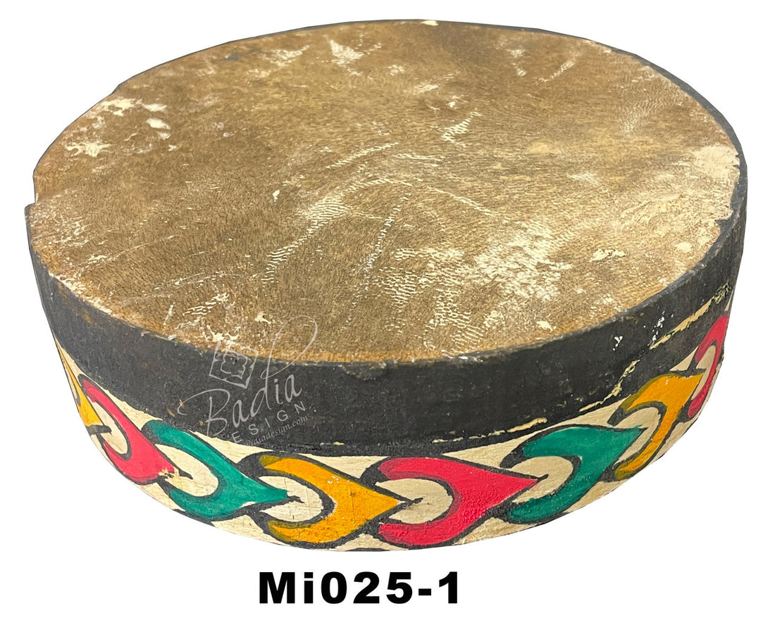 Moroccan Hand Painted Bendir Cedar Frame Drum