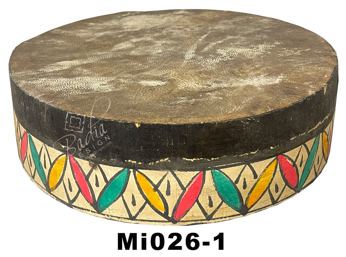 Moroccan Multi-Color Bendir Cedar Frame Drum