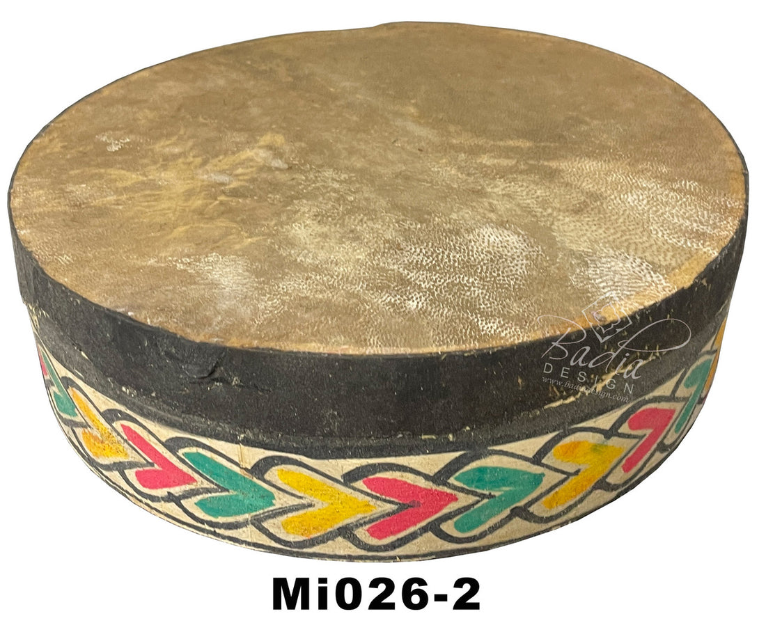 Traditional drum with decorative band and &