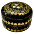 Moroccan Black and Gold Metal and Resin Decorative Container