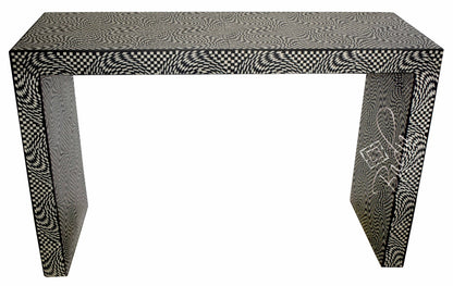 Black and White Bone Inlay Bistro Table