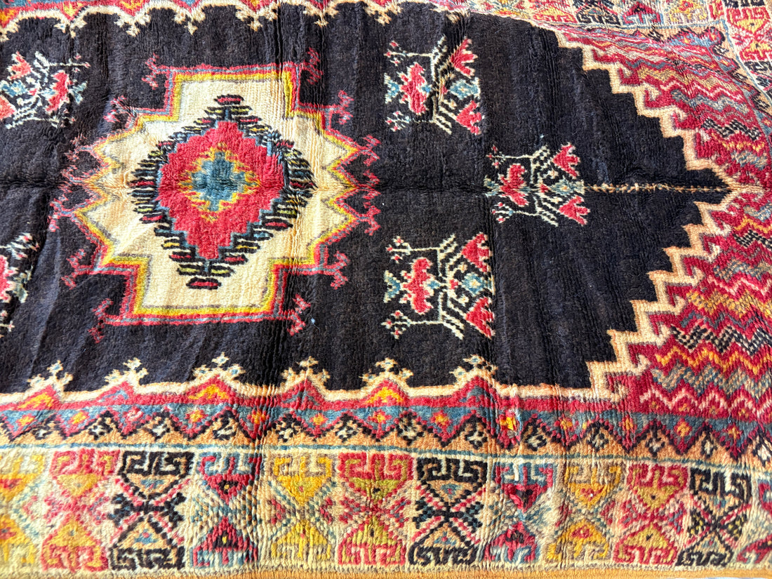 Black Multi-Color Tribal Handwoven Rug