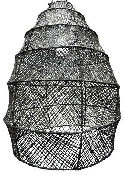 Moroccan Black Raffia Dome-Shaped Lantern