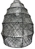 Moroccan Black Raffia Dome-Shaped Lantern