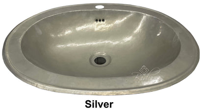 Moroccan Silver oval shaped sink