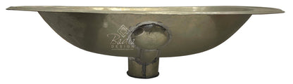 Oval Shaped Brass and Silver Sinks
