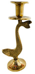 Moroccan Brass Candle Holder with Fish Design