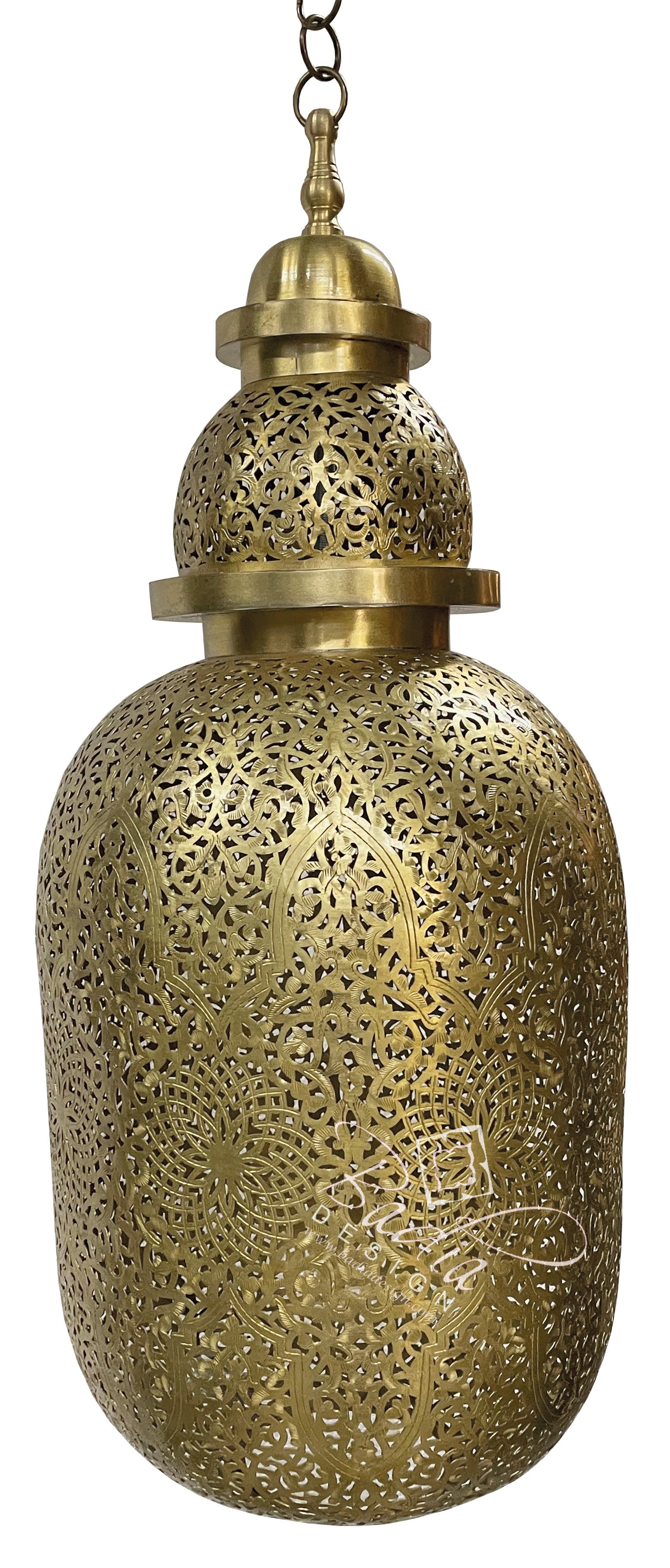 Brass Chandelier with Intricate Patterns