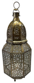 Moroccan Brass Lantern with Clear Glass
