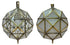 Moroccan Brass Frame Clear and White Glass Hanging Lanterns
