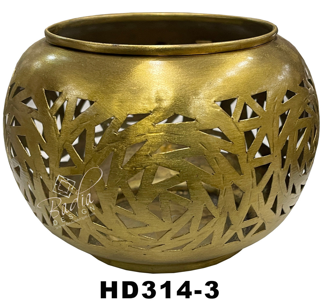 Moroccan Hand-Punched Brass Candle Holder
