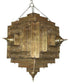 Layered Square Moroccan Brass Lantern