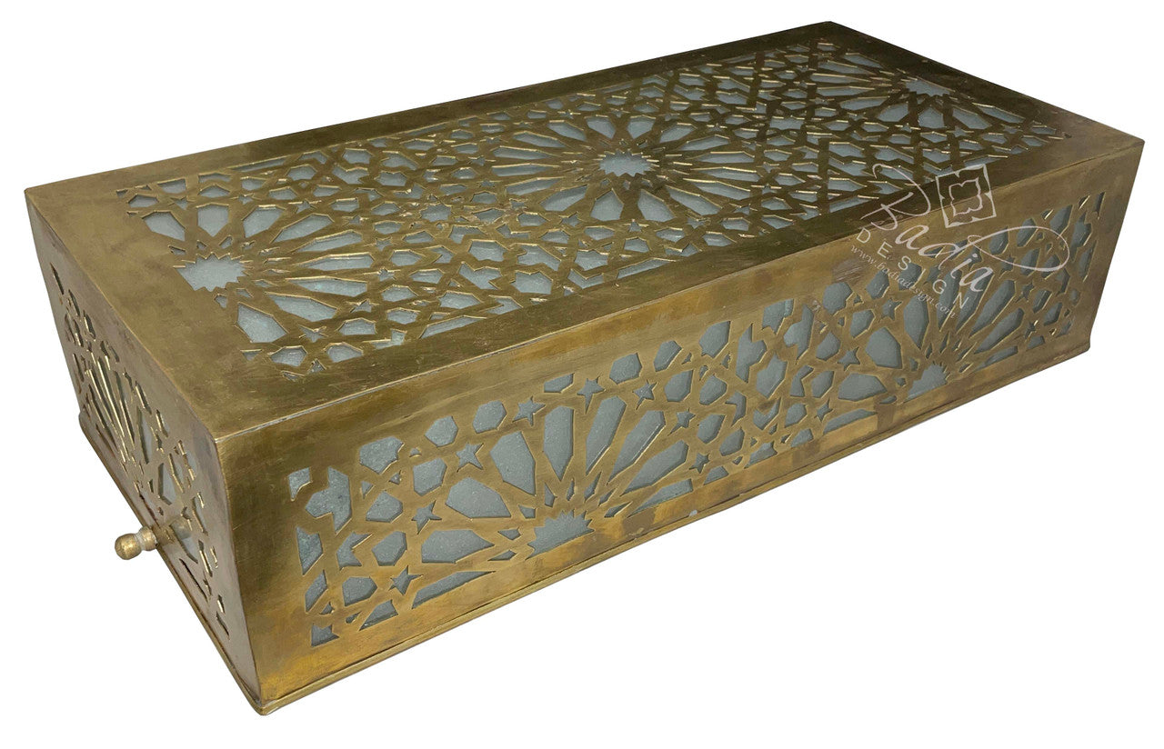 Rectangular Shaped Brass Wall Sconce