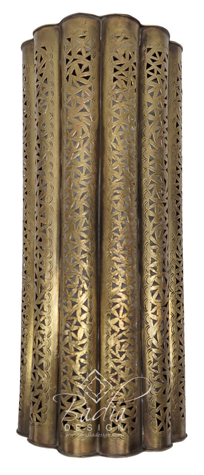 Intricately Designed Brass Wall Sconce
