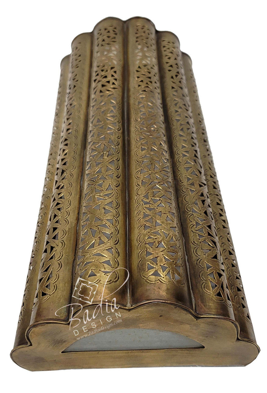 Intricately Designed Brass Wall Sconce