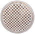 Round Moroccan Tile Table Top in Brown and White
