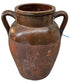 Moroccan Weathered Brown Clay Planter with Double Handles